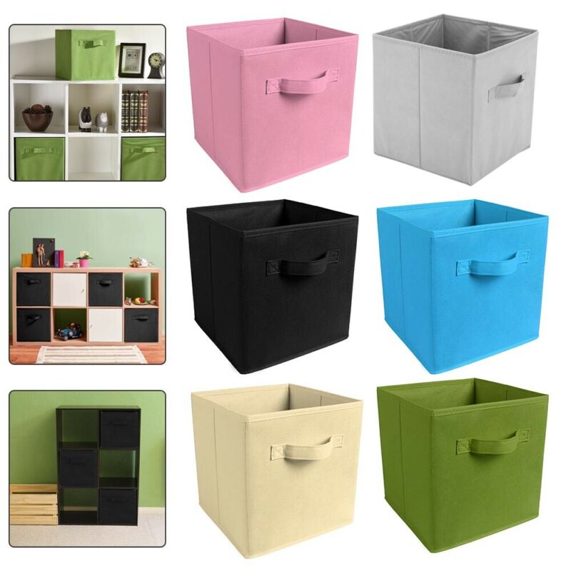 NonWooven Cube Storage Box ( random colour ) BHMart