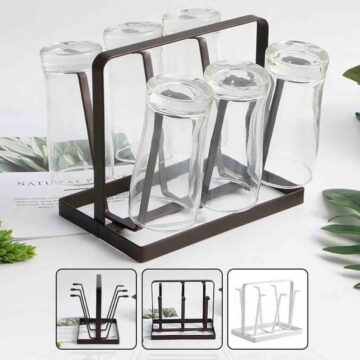 Home Kitchen Bar Mug Tree Dishes Dry Rack Holder Coffee Cup Hanger Storage Stand