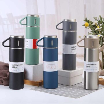 Stainless Steel Vacuum Flask 500ML 3-Piece Set