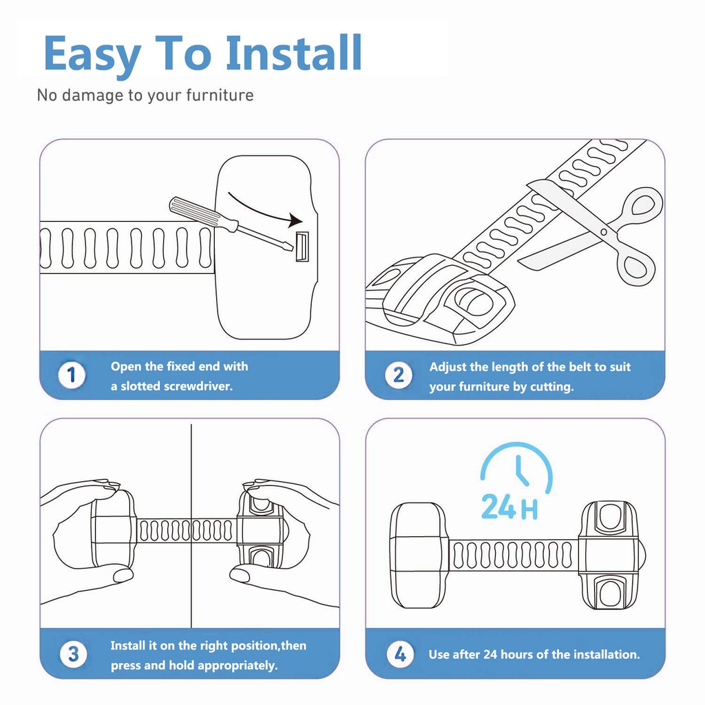 Adjustable Multipurpose Baby Safety lock Refrigerator Lock Child drawer lock.