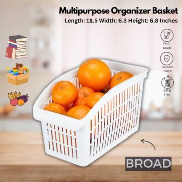 Multipurpose Broad Organizer Plastic Basket for home and kitchen