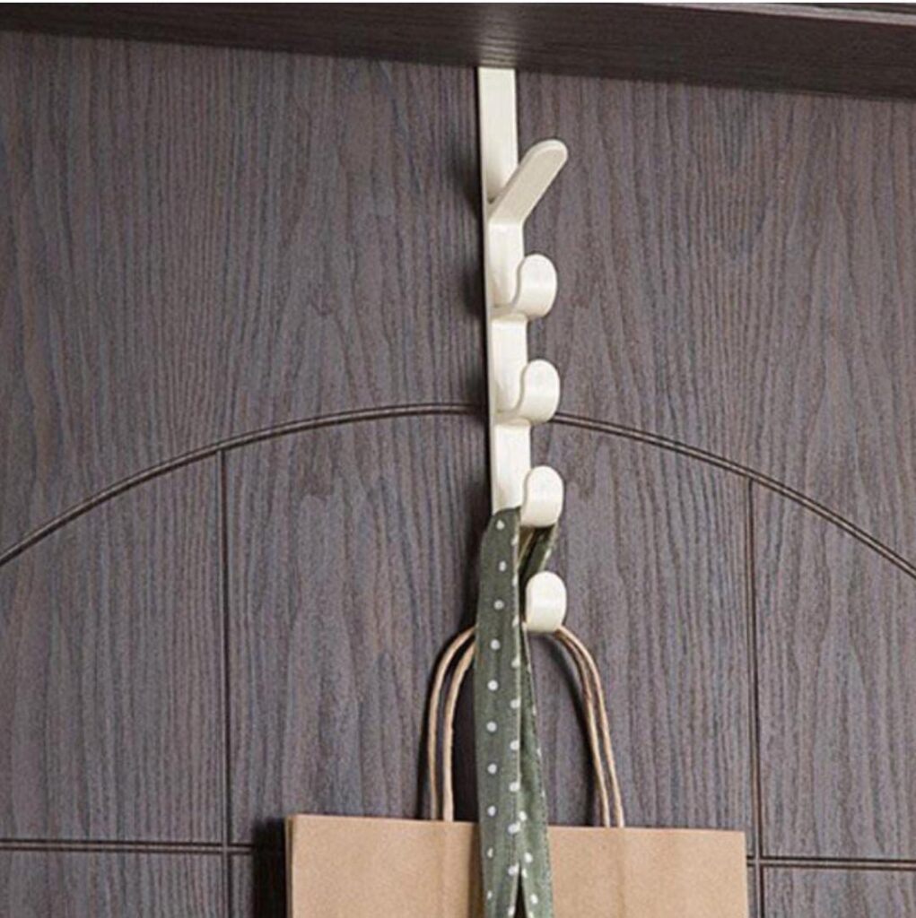 Multi-Functional 5 Hooks Plastic Door Hanging Hook - BHMart