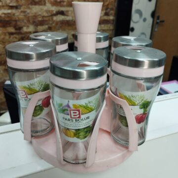 6 Piece Spice Set With Rotating Stand