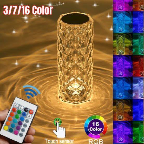 Color Changing Rose Crystal Diamond Table Lamp
