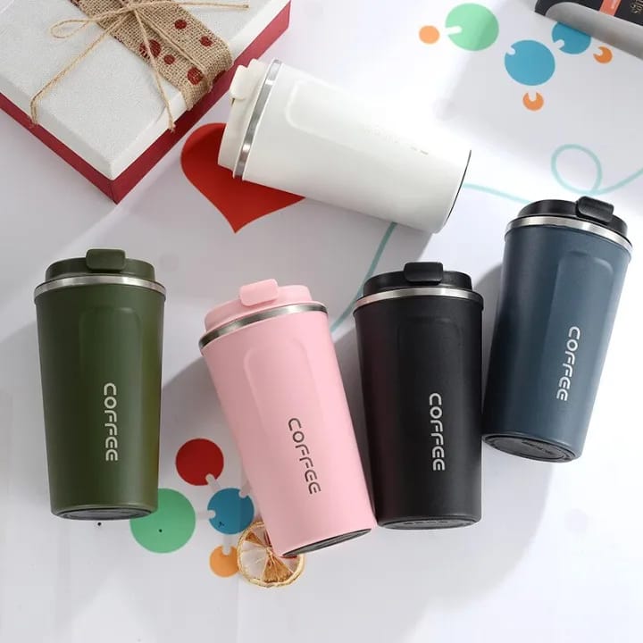 Smart Vacuum Insulated Thermos Coffee Shipper 304 Stainless Steel Perfect for Hot And Cold Drinks 380ML
