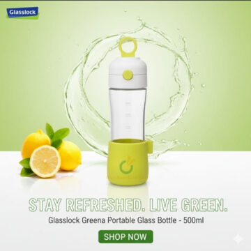 Glass Lock Greena Bottle