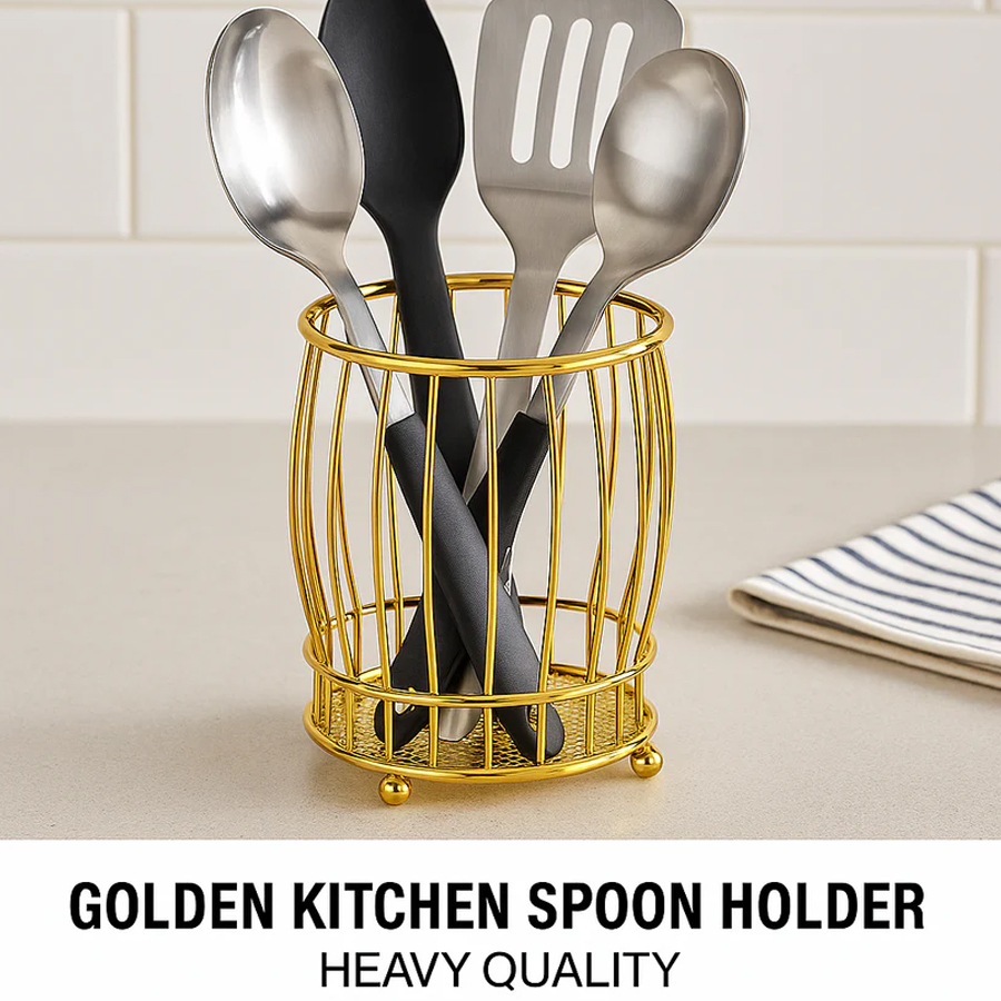 Golden Spoon Holder