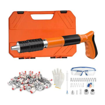 Heavy-Duty Concrete Nail Gun Kit with 10 Free Nails