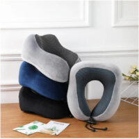 Neck Pillow Travel U-Shaped Print Pillow Comfortable Supportive