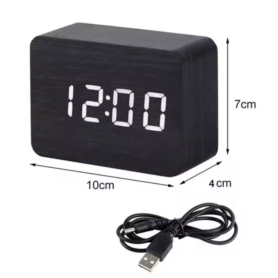 Wooden Led Alarm Clock