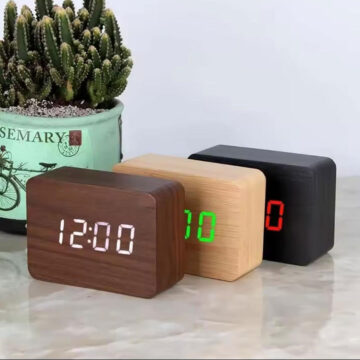 Wooden Led Alarm Clock