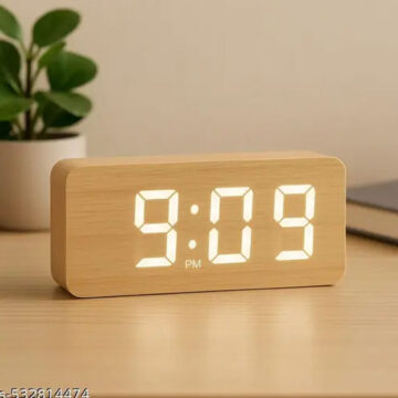 Wooden Led Alarm Clock