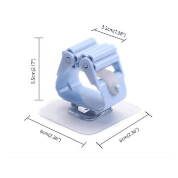 A wall - Mounted Mop & Broom Holder