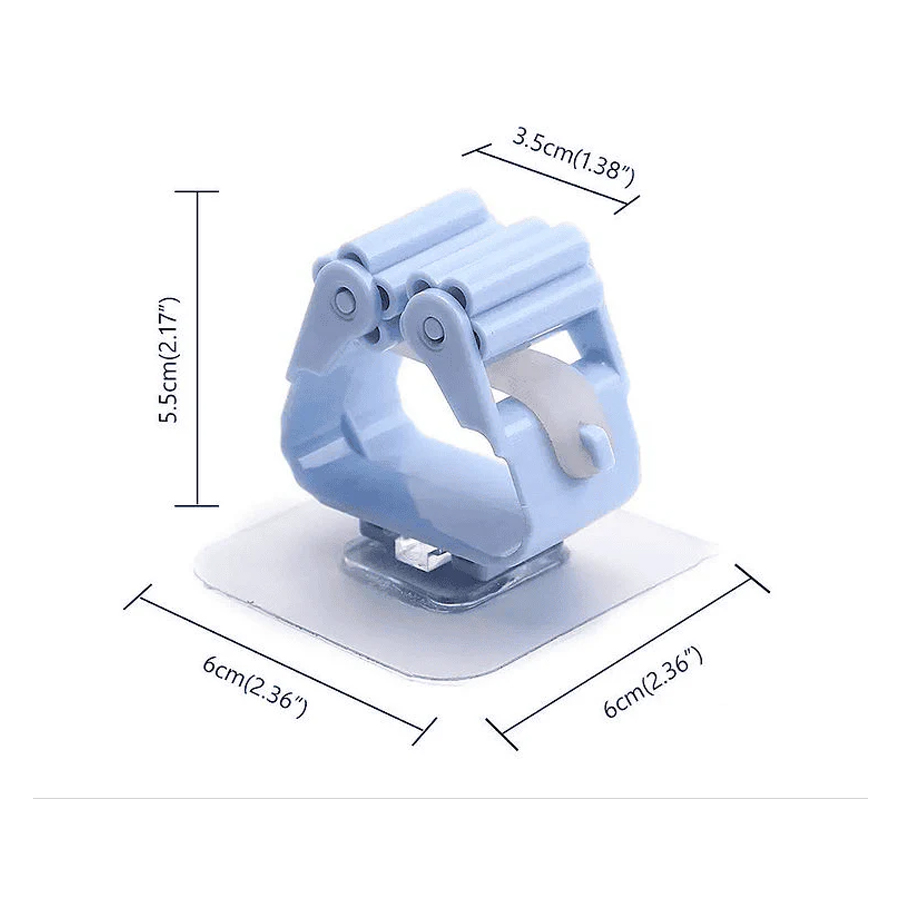 A wall - Mounted Mop & Broom Holder